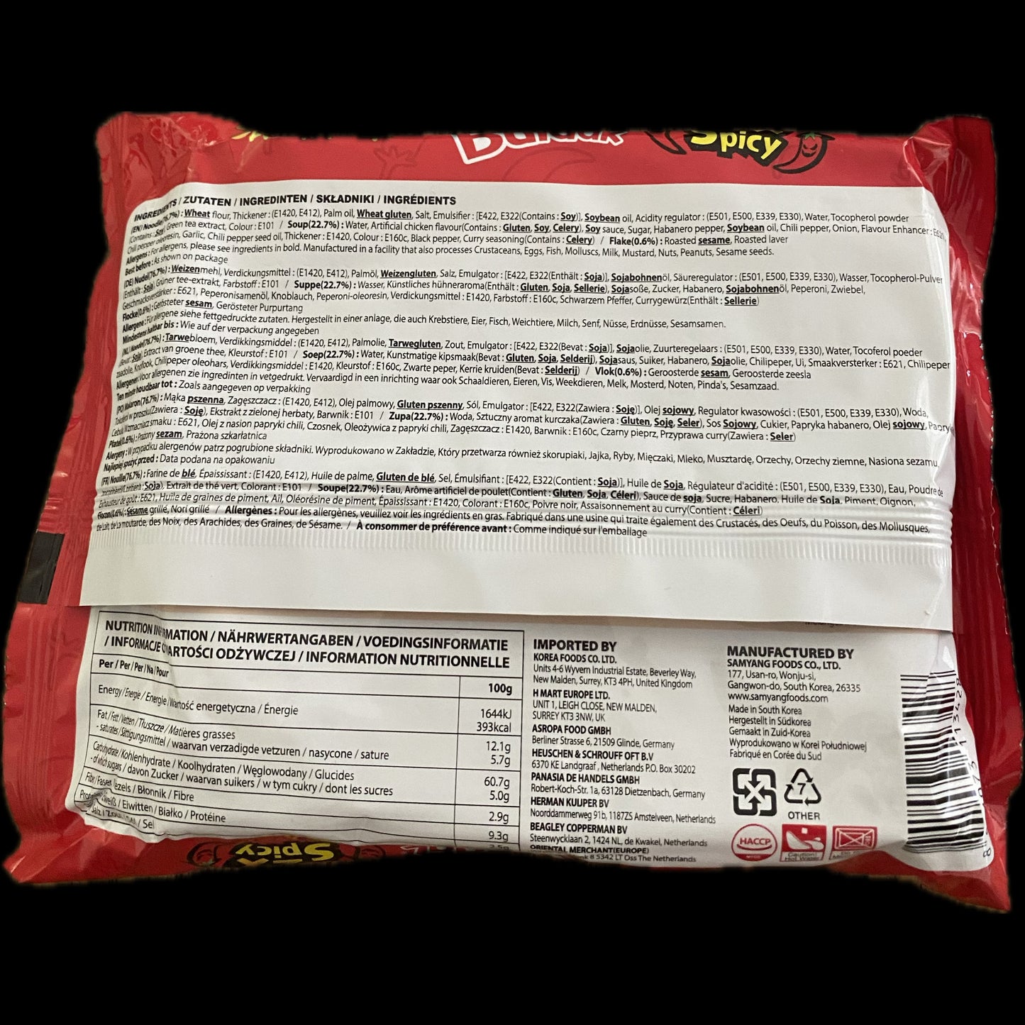 Nudeln Samyang Buldak Hot Chicken Flavor Ramen 2x Spicy