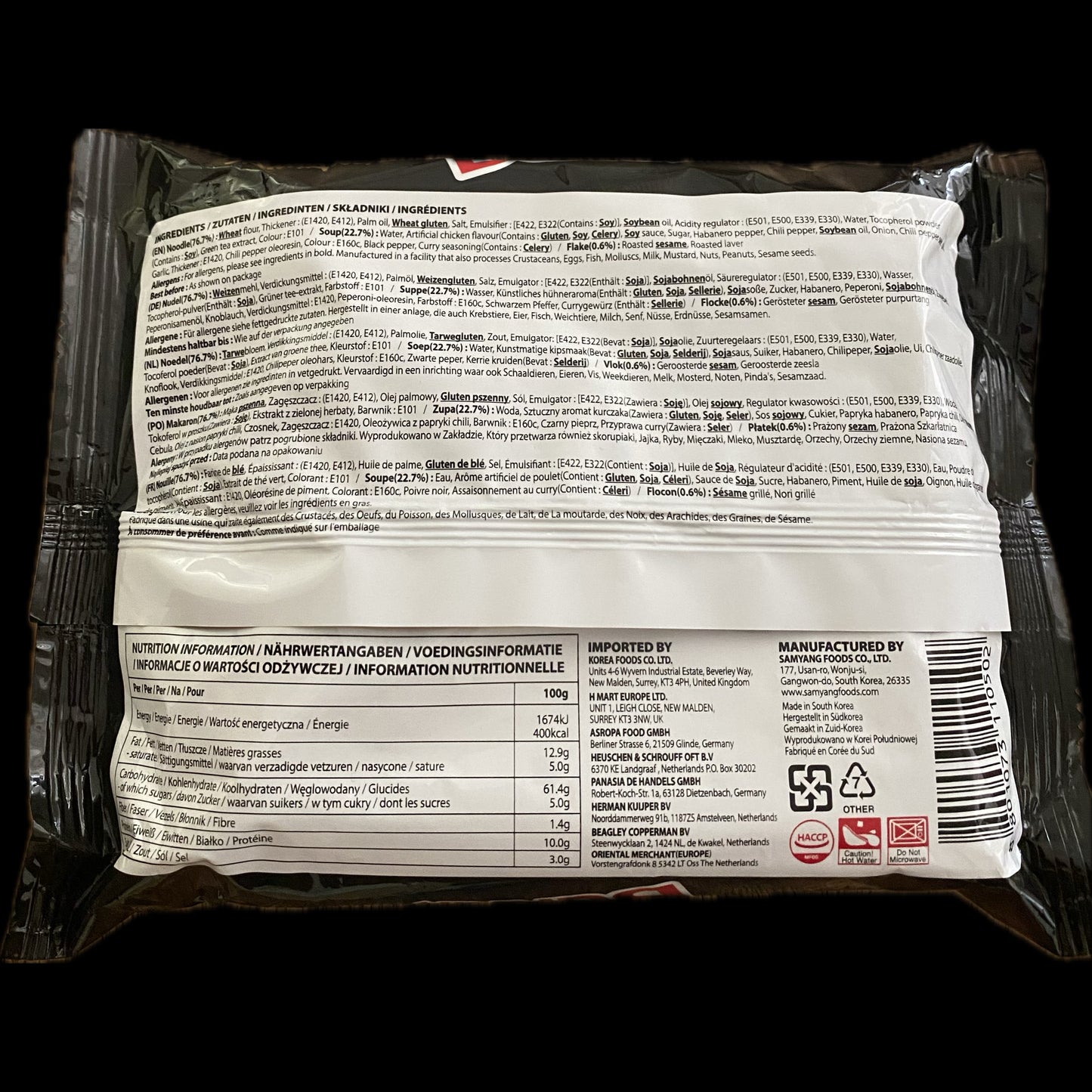 Nudeln Samyang Buldak Hot Chicken Flavor Ramen